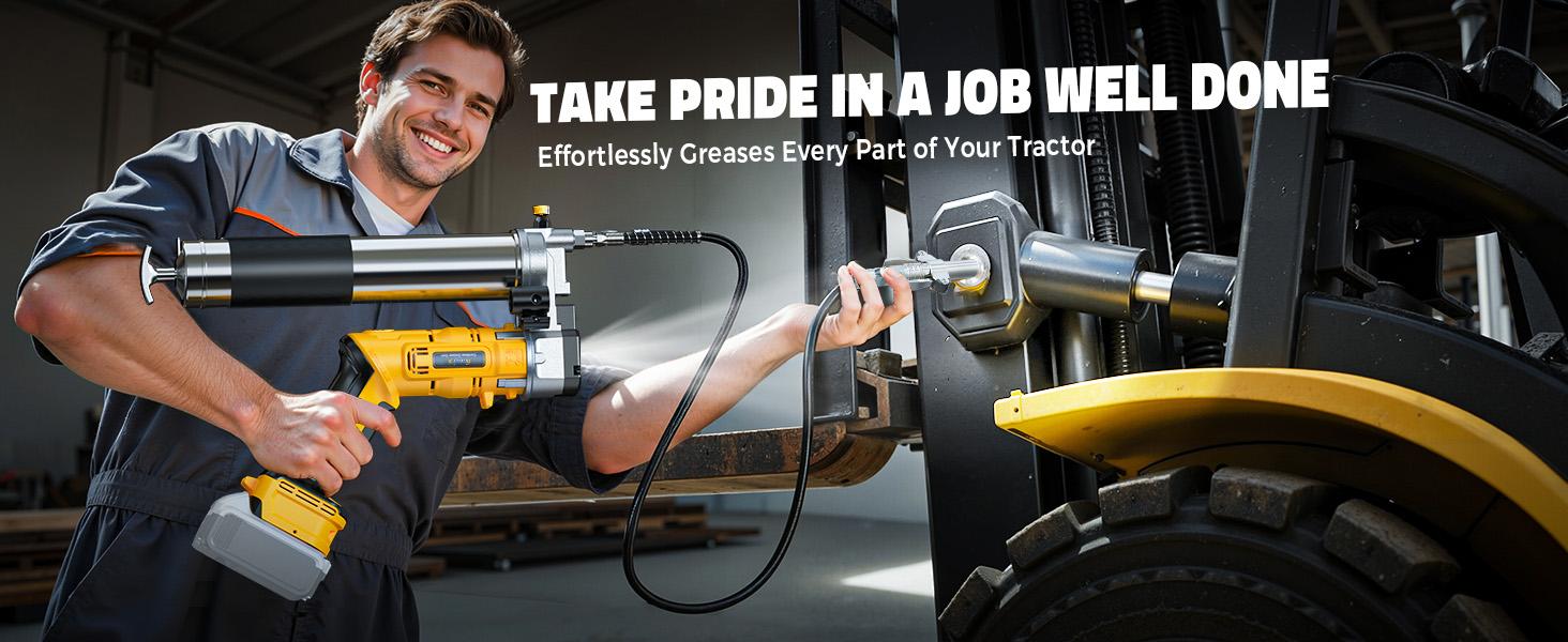 Cordless Grease Gun Compatible with DeWalt/Milwaukee Battery(NO BATTERY!), 12000PSI Dual Pistol&in-Line Grip, Works with Bulk & Cartridge Grease, with 39" Hose&4Couplers toolupgrade Cordless Grease Gun Compatible with DeWalt/Milwaukee Battery(NO BATTERY!), 12000PSI Dual Pistol&in-Line Grip, Works with Bulk & Cartridge Grease, with 39" Hose&4Couplers toolupgrade