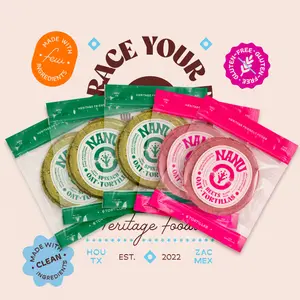 Nanu Oat Tortilla Sampler Packs - 5 PACKS -  GF - Vegan - Clean Ingredients - Spinach and Beet Combo