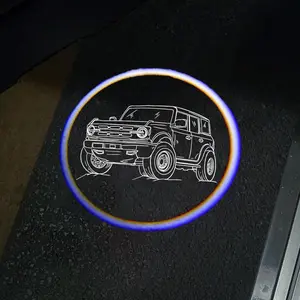 2Packs Car Door Lights Car Door Shadow Lights Projector Welcome Courtesy Lights fit for Ford Bronco Accessories -Universal