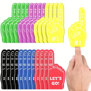 Mini Foam Finger, 12pcs/set Colorful Handheld Foam Finger, Party Decoration Supplies for School Sports, Team Gifts, and Sports Themed Events, Ornaments