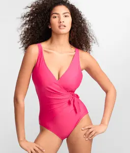 The Slimming Plunge Side-Tie One-Piece Swimsuit