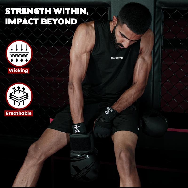 WYOX Gel Boxing Hand Wraps Inner Gloves for Men & Women, 80cm Quick Wrist Straps, Padded Knuckle Protection for Muay Thai Kickboxing, Hand Wraps for Boxing & Martial Arts