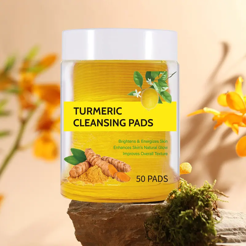 Turmeric cleansing wipes, infused with turmeric and lemon extracts, are brightening & exfoliating facial wipes suitable for uneven skin tone, controlling oil secretion, and improving skin texture, suitable for all skin types.