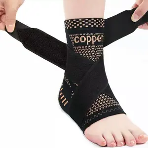 Copper Fiber Compression Ankle Brace Support Sleeve