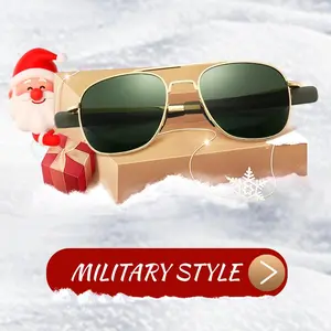 Madison Male Tac Full Rim Military Polarized Aviator Sunglasses - UV400 Protection, Unisex HD Polarised Lens, Bayonet Temples, Mirrored Shades, for Outdoor Activities