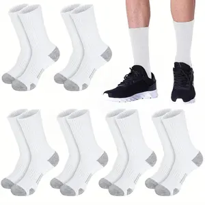 6Pairs Comfortable Cushioned Athletic Socks, Running Socks, Sport Socks Cushioned Breathable Crew Socks for Men Women, Sweat-absorbing Comfy Breathable Socks, for Outdoor Activities, Running,Daily Wear
