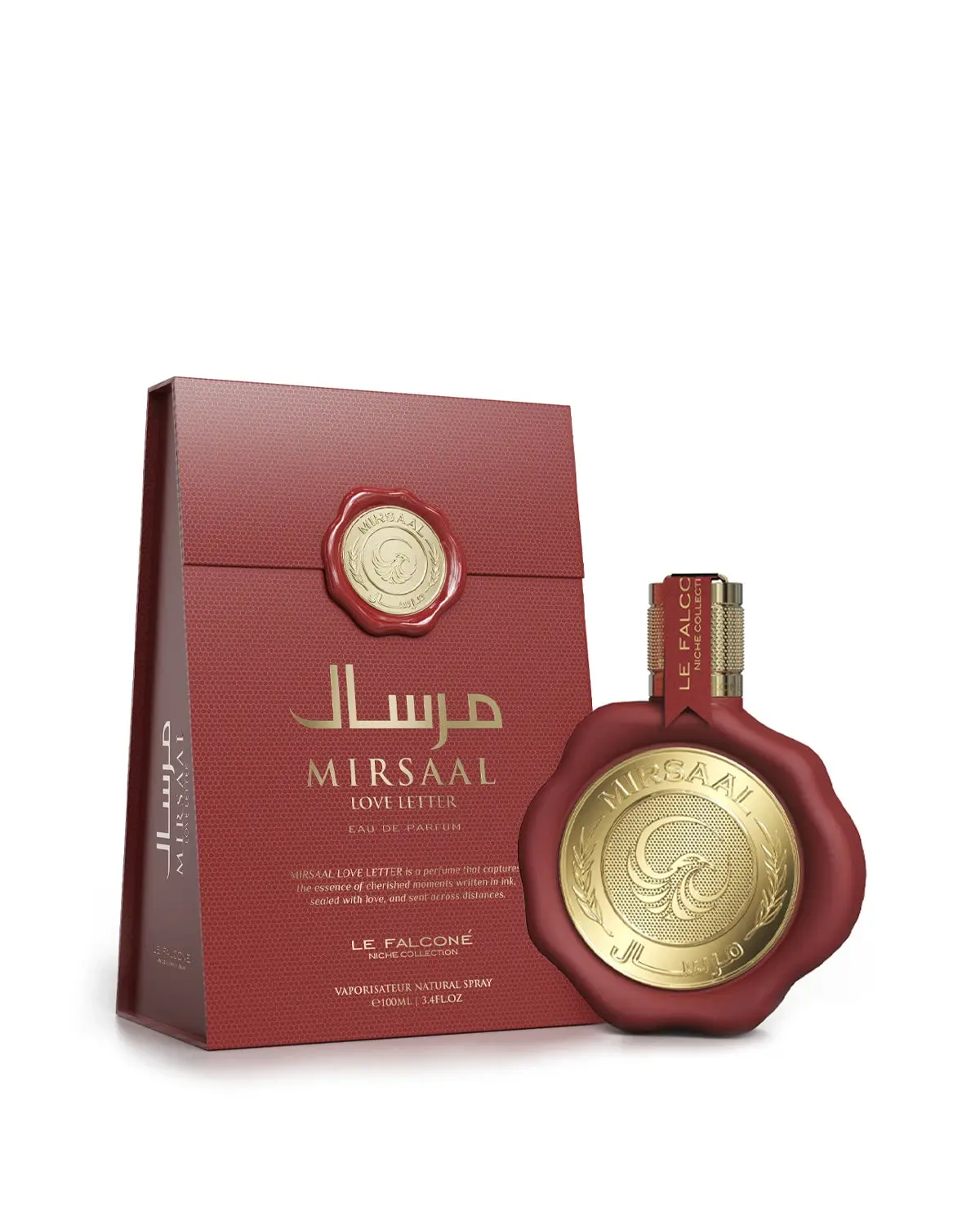 Mirsaal Love Letter Eau de Parfum by Le Falcone - 100ml (3.4 fl oz, 3 to 3.9 fl oz range), Unisex Layered Arabian Floral & Aromatic Fragrance for Daily Wear