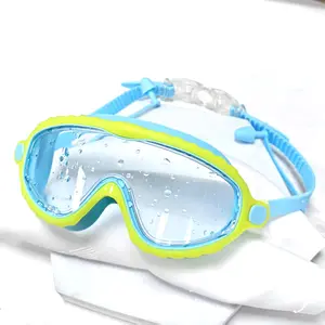 Kids Large Frame HD Anti-fog Swimming Goggles Kids Outdoor Swimming Gear nose cover