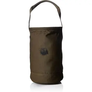 Canvas Utility Bucket 9.5"x14", Round Tool Bucket, Reinforced Base & Carry Handle, Ripstop Canvas, Ideal Multi-Purpose Bag for Jobsite, Gardening,  Use, Tool Storage (Hunter Green)