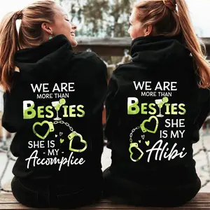 Best Friend Matching We Are More Than Bestie Shirts for Women - Casual Yarn, Comfortable Cotton Overalls Print, Suitable for All Occasions Sweatshirts Womenswear Fit Check