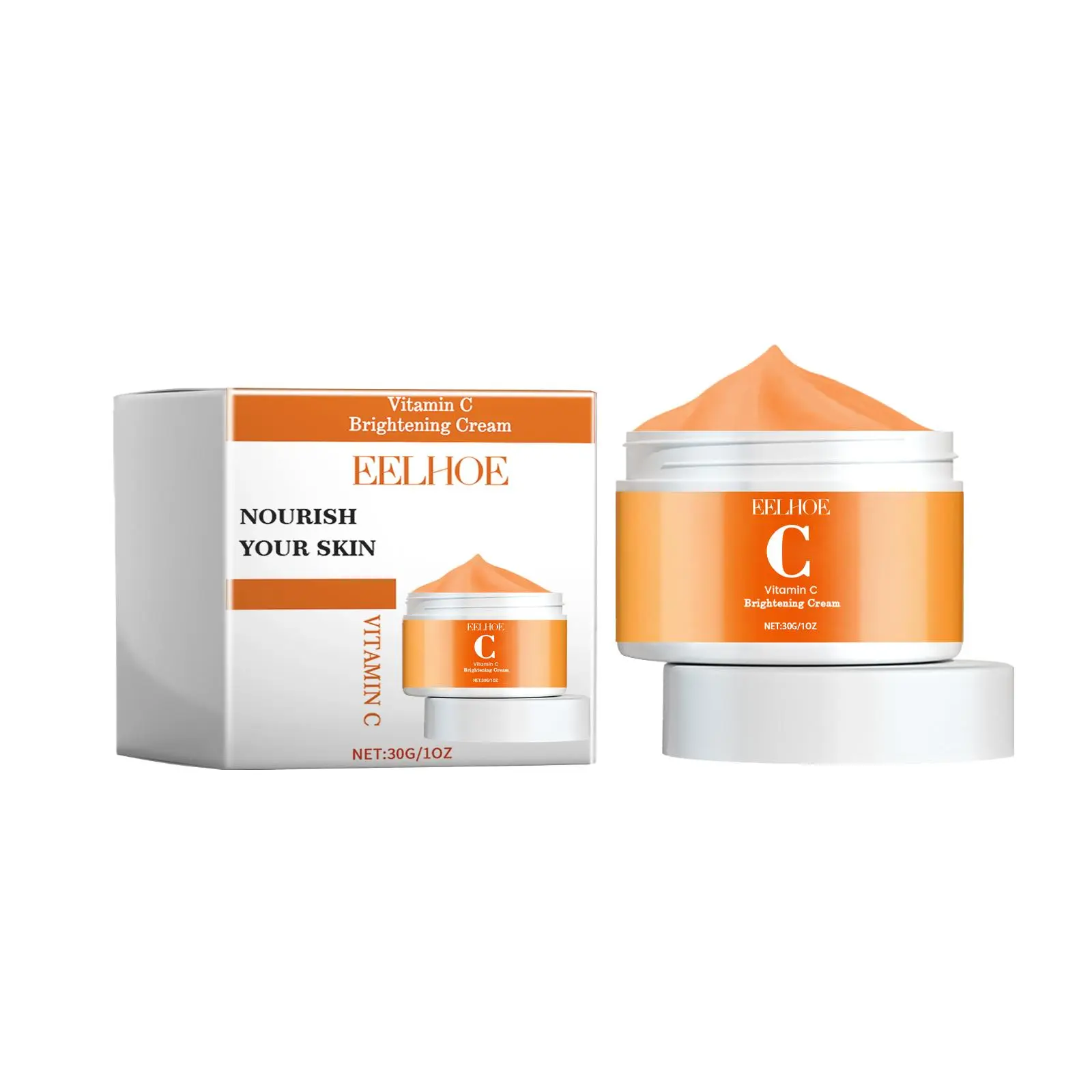 EELHOE Vitamin C Moisturizing Cream, Improve Dryness and Reduce Fine Lines Closed Mouth Acne Moisturizing Brightening Cream