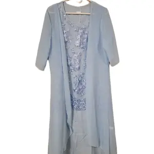 periwinkle Lightweight Formal Lady blue Evening or church dress Comfort Womenswear Satin