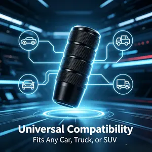 Auto Accessories 95MM head steering wheel covers Gear Shift Knob Aluminum Non-Slip Shift Gear Knob Knurled Shifter Lever Knob