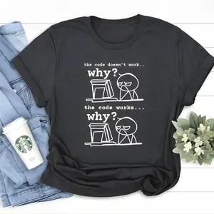 Code Doesn’t Work T-Shirt | Funny Programmer Graphic Tee | Coding Humor Shirt | Software Developer Meme Tee | Unisex Tech Gift