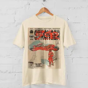 Akira kANYE Stronger Vintage Hip Hop 90s Retro Graphic Tee Comic T-Shirt