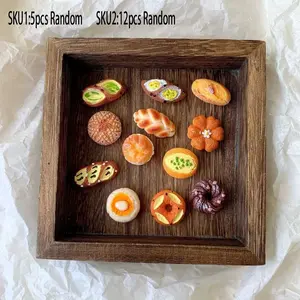 5/12pcs French Alkaline Bread Magnet Stickers, Mini Replica European Buns Refrigerator Magnets, Bakery Memo Stickers, Magnetic Decorations