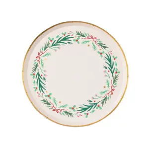 CHRISTMAS WREATH DESSERT PLATES