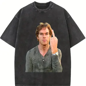 Dexter Morgan T-Shirt Funny Movie Graphic Tee for Men Women Menswear Streetwear Crewneck Round Neck Tshirt