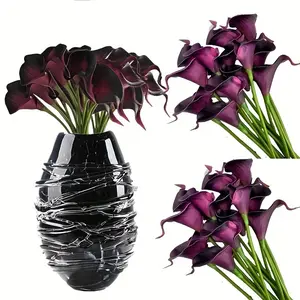 12pcs Real Touch Lifelike Calla Lily Home Decoration Bouquet - Maintenance-Free Artificial Flowers for Weddings, Parties & Home Decor | Versatile Seasonal Accents Decorative Flowers