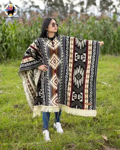 Silver Light Alpaca Poncho Handcrafted Elegance 80% Alpaca 20% Acrylic One Size Fits Most Warmth Stylish Look for Women Men 48x38 Inches