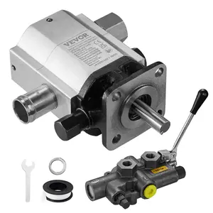 fathersdaygift  VEVOR Hydraulic Wood Log Splitter Pump Kit, 16 GPM, 2 Stage 4000 PSI Aluminum Hydraulic Gear Pump, with Valve 1'' Inlet 1/2'' NPT Outlet 3600 RPM, for Small Engine Mounting Log Splitters