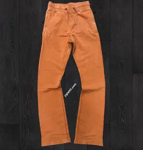 Narr - Mineral Wash Stacked Sweat Pants - Orange - 0713