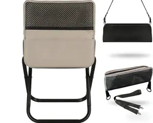Portable Folding Camping Stool with Carry Bag, Ultra Lightweight Outdoor Seat for Fishing, Hiking, Beach, Picnic & Travel, Heavy Duty Support up to 265 lbs