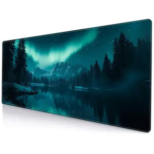 Natural Landscape Pattern Mouse Pad, Rectangle Gaming Mouse Pad, Anti-slip Desk Keyboard Mat for Home Office, Desk Accessories