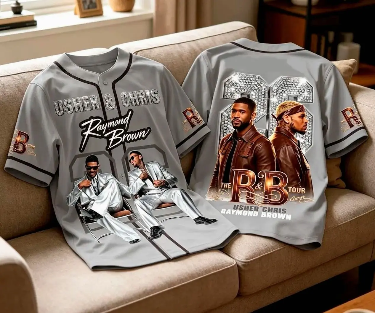 Retro R&B Kings Baseball Jersey, a Sporty Chic Unisex Top in Breathable Polyester Mesh, Your Lightweight Sun Protection Game Day Kit
