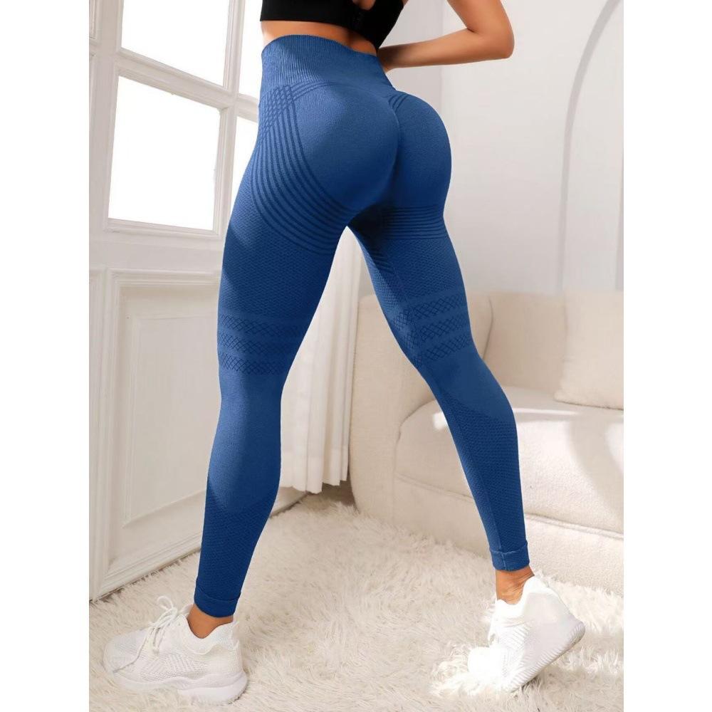 Women's High Waist Stretch Fitness Leggings - High Waist Sportswear, Plus Size Fashion, Lower Body Workout Gym Tights, Compression Athleisure Wear, Sporty Chic Active Bottoms