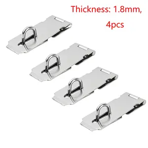 Best Selling 4pcs Modern Style Stainless Steel Latch, Durable Cabinet Lock, Secure Fastener for Old Wooden Doors, Drawers, Living Room Cabinets