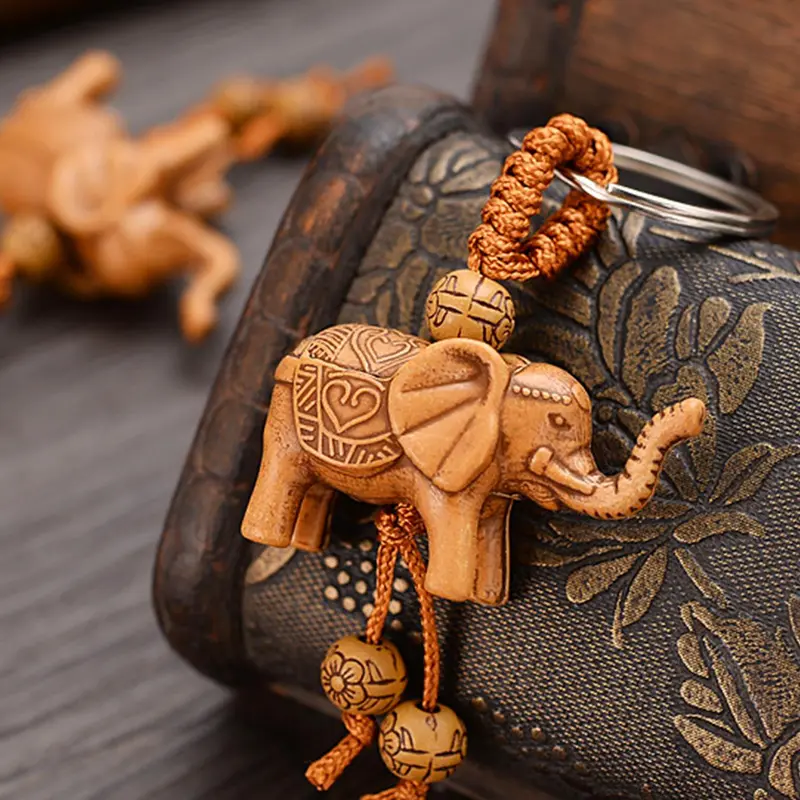 Cute Elephant Design Keychain, Boho Style Beaded Decor for Women & Men, Fashion Accessories for Bag Decoration, Keychain For Bags, Trendy Cute Keychain, Stylish Keychain, Animals Keychain Decor, Cute Keychain Accessory