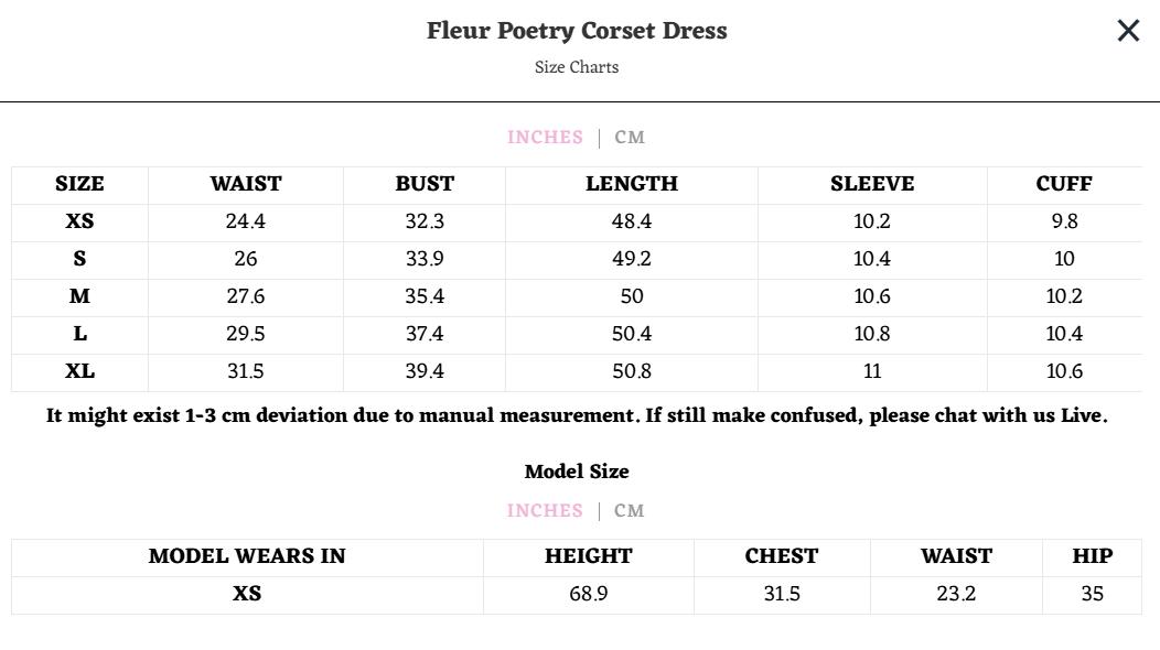 Fleur Poetry Corset Dress
