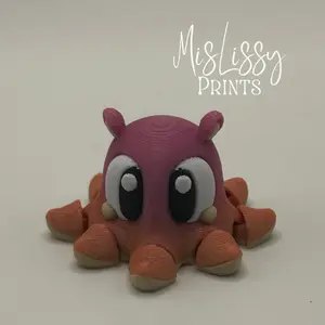 Baby Flapjack Octopus Flexi 3D Print Decor