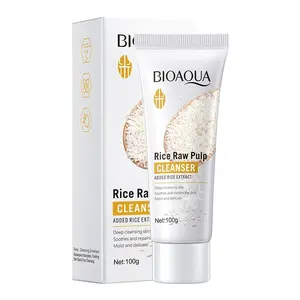 Deep Cleansing Rice Pudding Face Gel, 100g Gentle Moisturizing & Hydrating Facial Wash Cleanser, Suitable for Sensitive Skin Care Routine