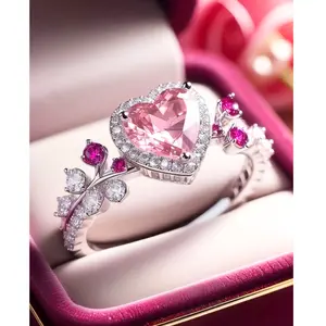 Elegant ring with a sparkling heart-shaped stone, designed for a romantic and stylish look. Perfect for daily wear or as a thoughtful gift.