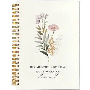 Bible Christian Journals Floral Notebooks for Women Note Taking,Prayer Journal for Women, His Mercies are New Every Morning,Bible Study Notebook