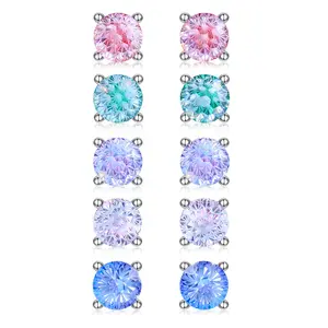 Romantic Fireworks Stud Earrings Featuring Brilliant Cubic Zirconia, S925 Hypoallergenic Silver—Versatile Women’s Jewelry for Commuting Dates and Party