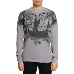 Affliction Men's Thermal Long Sleeve Shirt River Styx