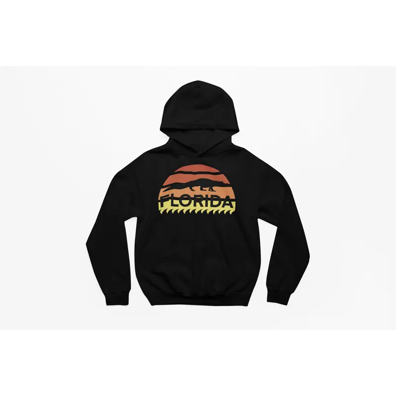 Florida Sunset with Gator Hoodie