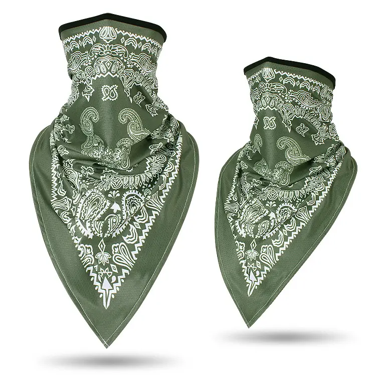 Olive green paisley pattern