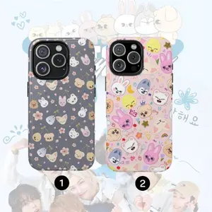 $KZOO Cherry Blossom Phone Case | SK Kpop Gift for STAYs - $KZOO Kpop Tough Phone Case | Wolf Chan, BbokAri, LeeBit, Jiniret, Han Quokka, Dwaekki, FoxI.Ny, PuppyM | Protective Cover | For Iphone 17 16/15/14/13/12/Pro/Max | Aesthetic Teen Cool Girl Case