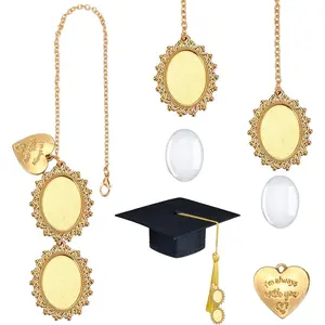 Class of 2026 College Gifts Custom Graduation Cap Tassel 2026 Oval Antique Photo Charm I Always with You Memorial Photo Charm to Wear  Cap in Memory for Graduation