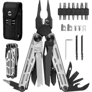 Multitool Pliers Pro BI2045, Foldable Multitools with Replaceable Wire Cutters and , Stainless Steel Multi Tool w/Upgraded  and  Set, Ideal for Camping, Hiking,