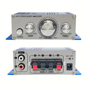 High-Power 400W Mini Amplifier - HiFi Stereo Sound, Dual Channel with RCA Inputs for Home Theater, Car, PC, TV & Phone - USB Powered (Adapter Not Included), Pc Gaming, Car Audio, Sleek Amplifier, Compact Design, Durable Construction, Effici