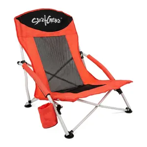 Surfgear Portable Folding Low Seat Beach Chair – Lightweight Camping Chair for Festivals, Beach, Outdoor Relaxing, Hiking, Picnic, Summer  Lounge Chaise