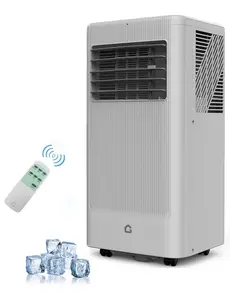 8000 BTU Portable Air Conditioner, 3-in-1 Remote Control AC with 24-Hour Timer, Cooling/Dehumidifying/Fan/Low Noise/Energy Efficient, Office Cooling up to 350 Sq. Ft. for Bedrooms, Offices, Gray