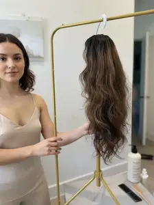 Wig Holder Stand 14.2" Tall Open-Frame Support for Secure Styling & Ventilation Sturdy Tripod Base Ideal for Synthetic & Human Hair Wigs