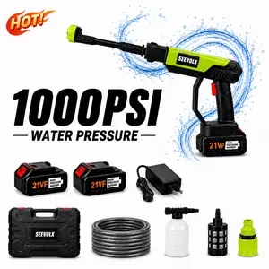 【MothersDayGift】SEEVOLX Cordless Pressure Washer, Bottle Portable Washer for Car, 2 x 3000mAh Batteries & Charger, Home Cleaning & Garden Watering