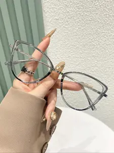 Fashion Cat Eye Frame Eyeglasses, Basic Eyeglasses for Women & Men, Fashion Eyeglasses for Work, Daily Clothing Decor, for Student Daily Use